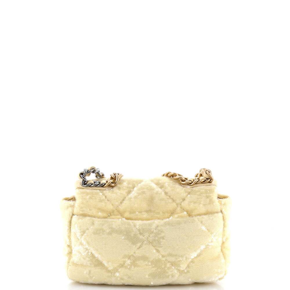 Chanel 19 Flap Bag Quilted Sequins #211363C49B - Picture 4 of 8